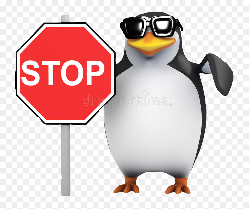 Stop Sign Meme Heres The Penguin Stop Sign Meme As - Hohenzollernhaus, HD Png Download - stop sign png