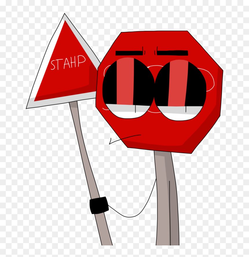 Stop Sign Tells You To Stop By Unluckii-yarn, HD Png Download - stop sign png