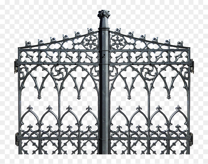 Gothic Black Iron Gate Door Png Stock Image - Iron Door Png, Transparent Png - door png