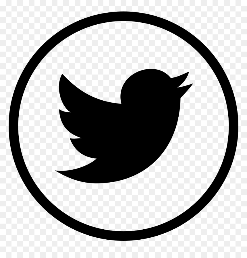 Twitter In Circle - Gray Twitter Logo Png, Transparent Png - black circle png
