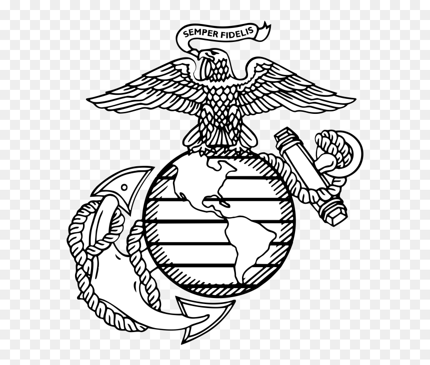 Eagle Globe And Anchor, HD Png Download - anchor png