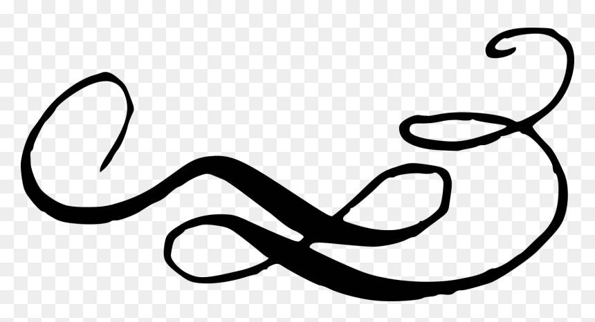 Calligraphic Swirls Flourishes 20 - Calligraphy Swirls Png, Transparent Png - swirl png