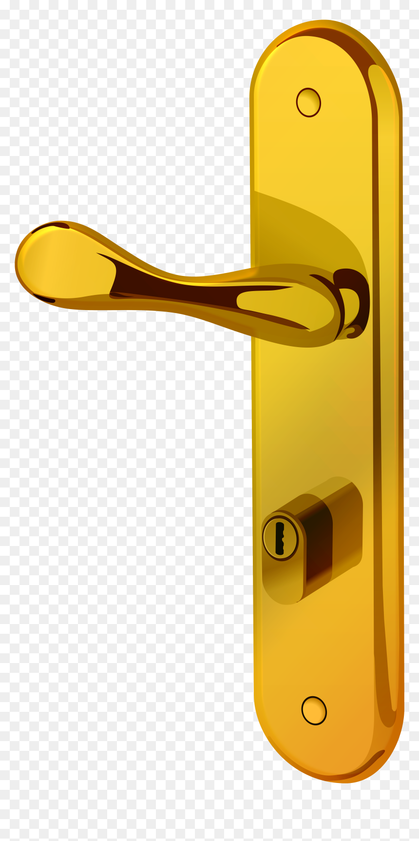 Gold Door Handle Png Clip Art - Door Handle Clipart Png, Transparent Png - door png