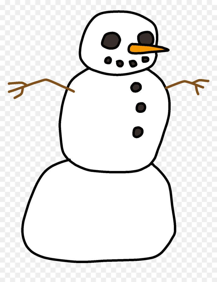 Snowman Clipart Plain - Snowman, HD Png Download - snowman png