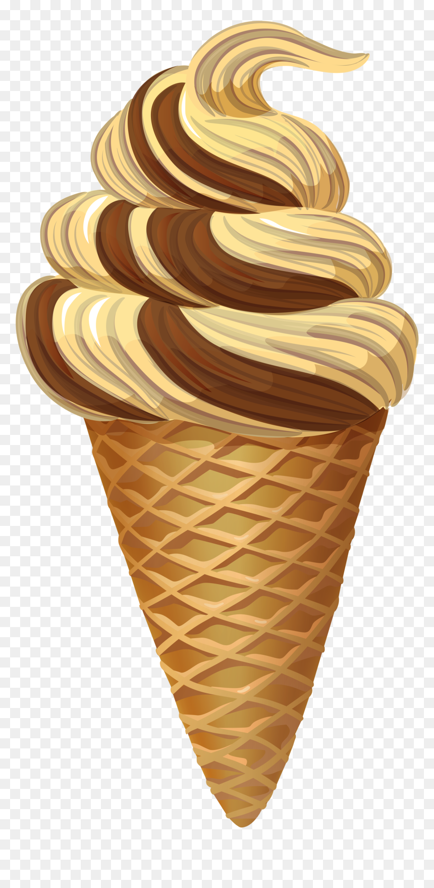 Caramel Ice Cream Cone - Ice Cream S Png, Transparent Png - ice cream png