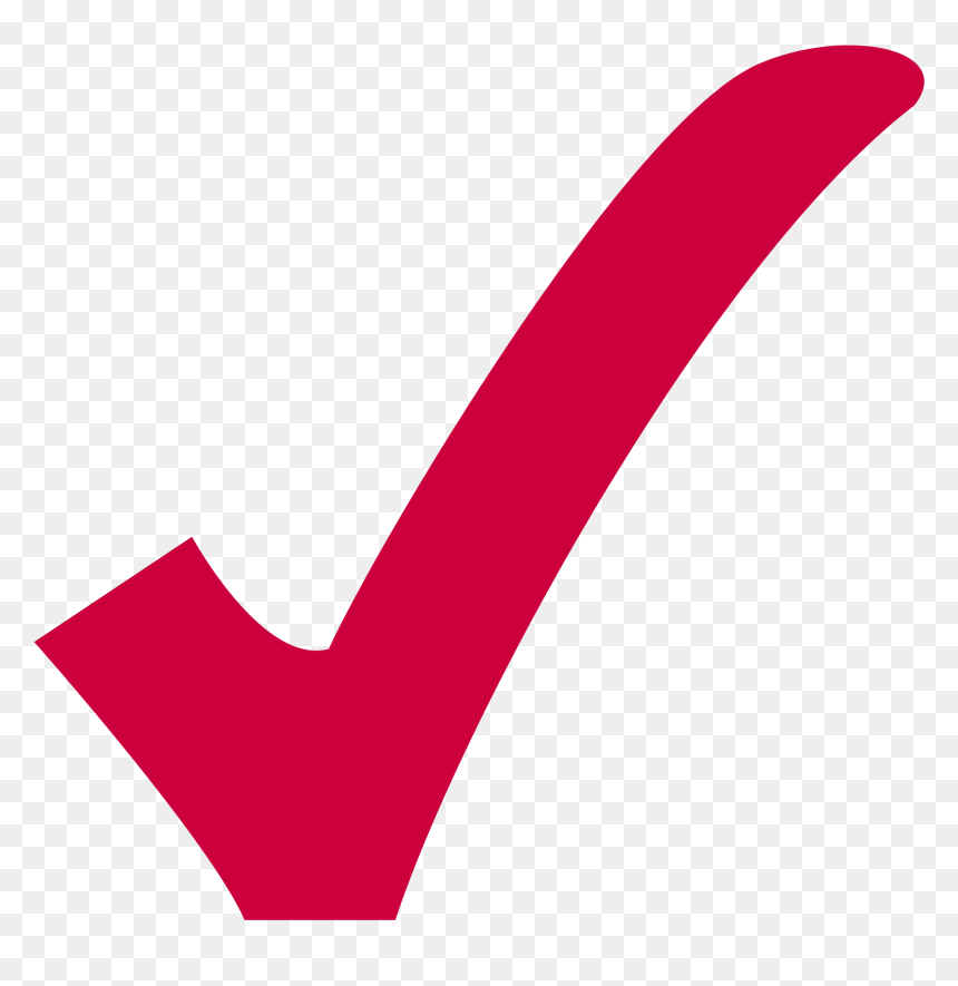 Red Check Mark Png Download - Red Check Png, Transparent Png - checkmark png