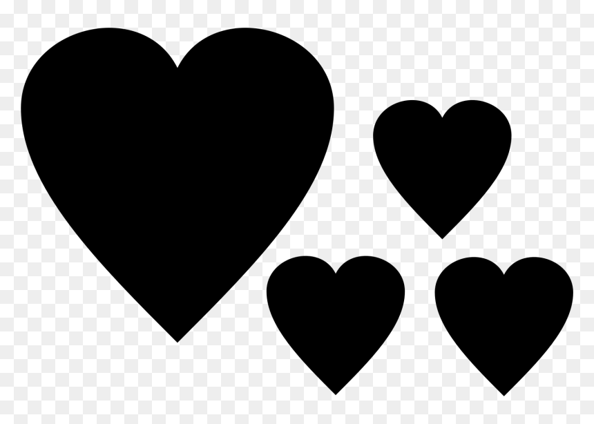Blue Love With Shadow Clip Arts - Love Black And White Png, Transparent Png - love png