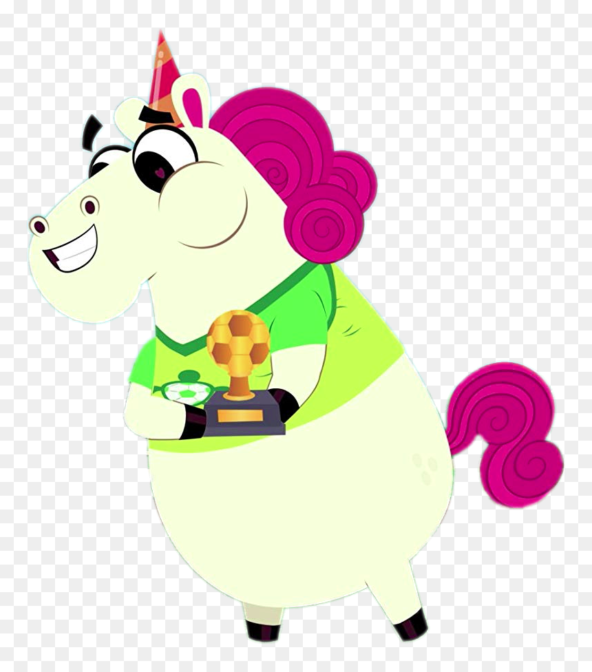 Go Away Unicorn Football Trophy - Cartoon, HD Png Download - trophy png
