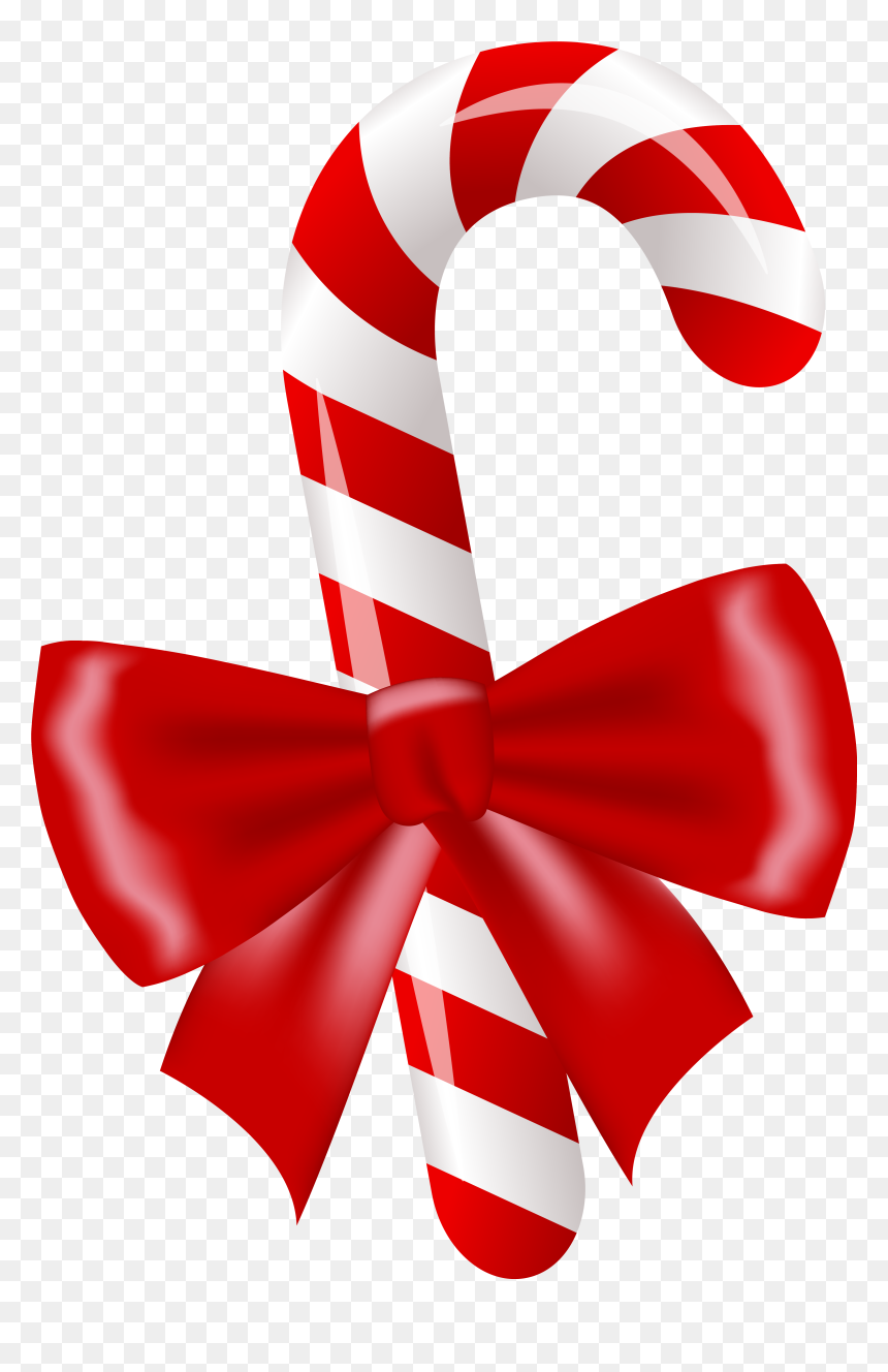 Candy Cane Lollipop Clip Art - Christmas Candy Cane Clipart, HD Png Download - candy cane png