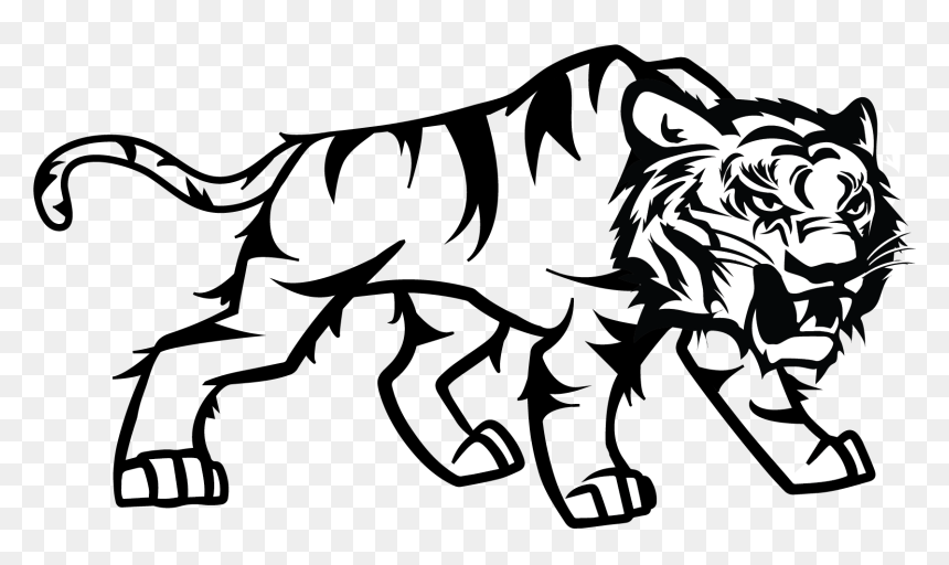 Tiger Png Logo - Black And White Lion Png, Transparent Png - tiger png