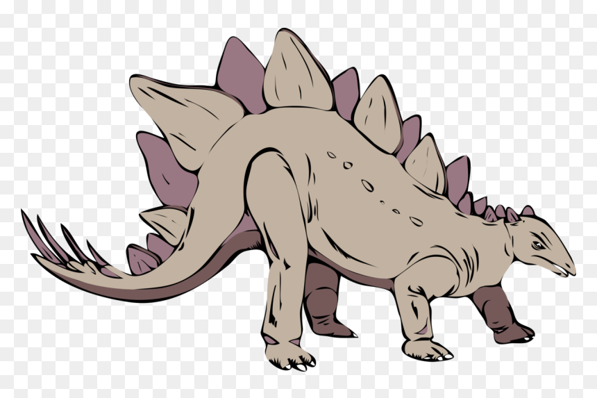 Dinosaur Png Clip Arts - Gray Stegosaurus, Transparent Png - dinosaur png