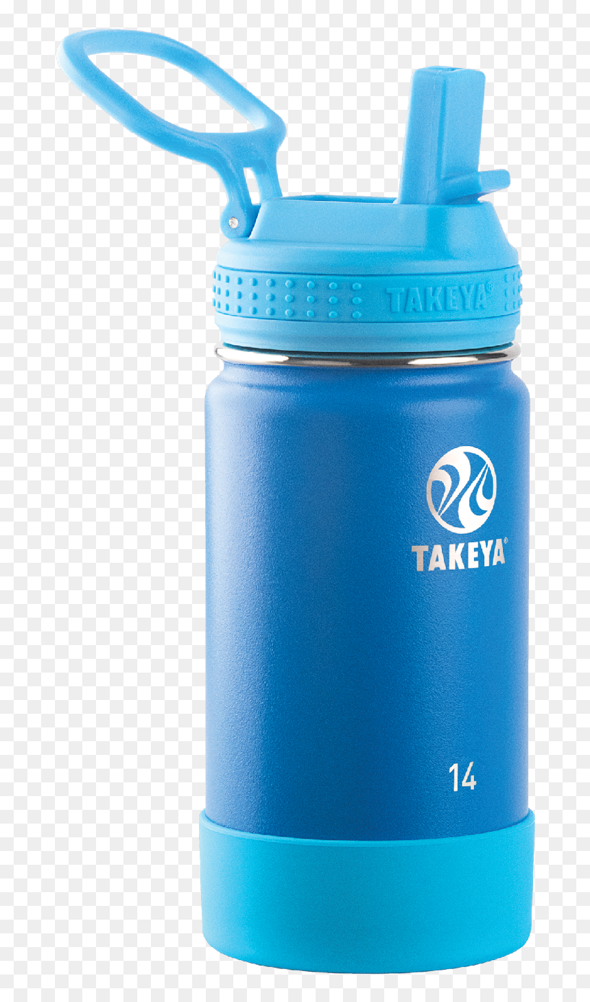 Takeya Actives Kids Stainless Steel Water Bottle W/straw, HD Png Download - water bottle png