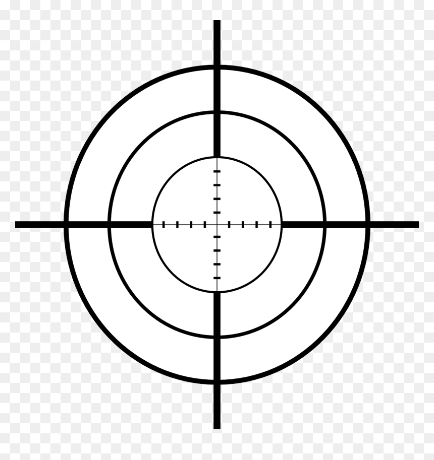 Sniper Crosshairs Vector Drawing - Nikon Prostaff 5 3.5 14x40 Mildot, HD Png Download - crosshair png