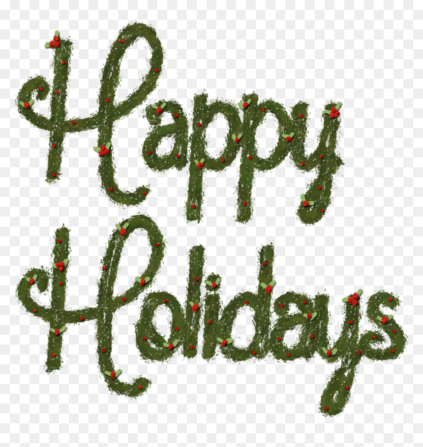 Embroidered Happy Holidays Png, Transparent Png - happy holidays png