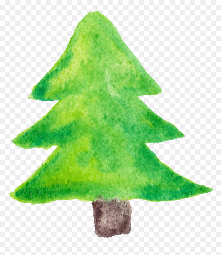 Watercolor Pine Tree Png - Christmas Tree, Transparent Png - pine tree png