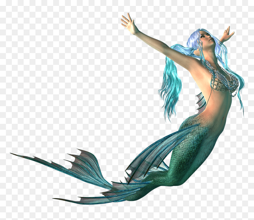 Mermaid Swimming Up Transparent Png - Mermaid Transparent, Png Download - mermaid png