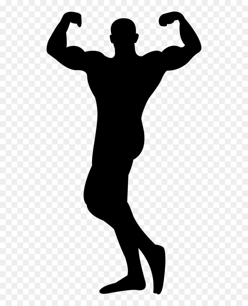 Hd Bodybuilder Silhouette Png, Transparent Png - silhouette png