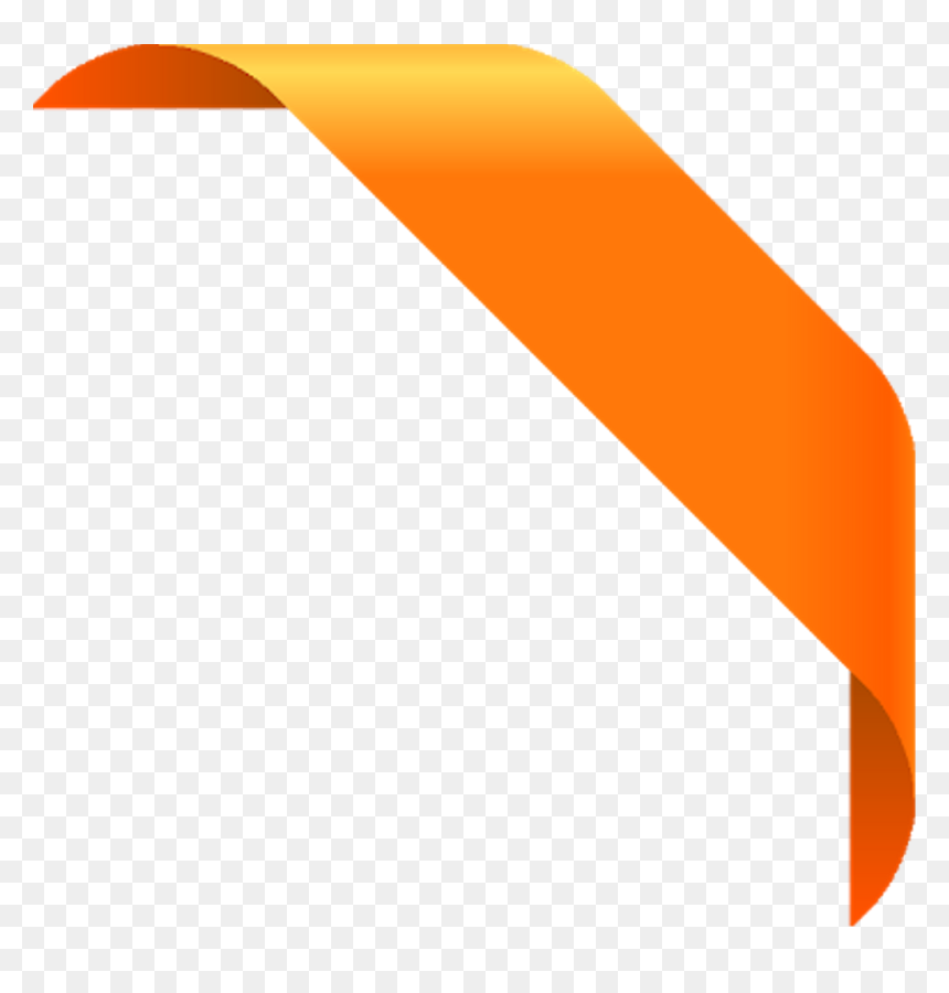 Ribbon Light Orange - Corner Orange Png, Transparent Png - orange png
