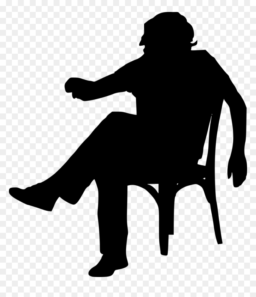 Person Sitting Silhouette Png- - People Sit In Chair Silhouette, Transparent Png - people sitting png