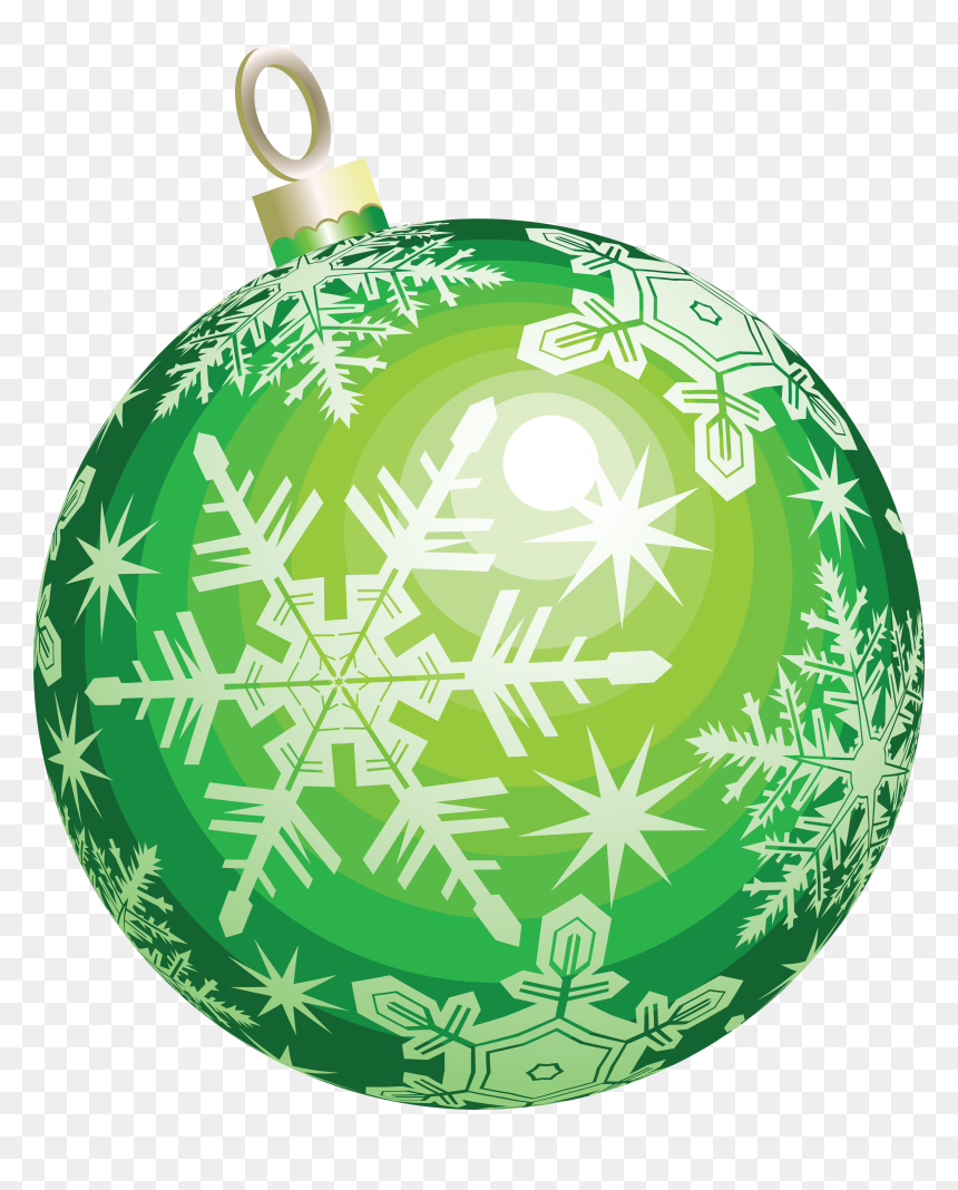Transparent Green Christmas Ball, HD Png Download - christmas ornament png