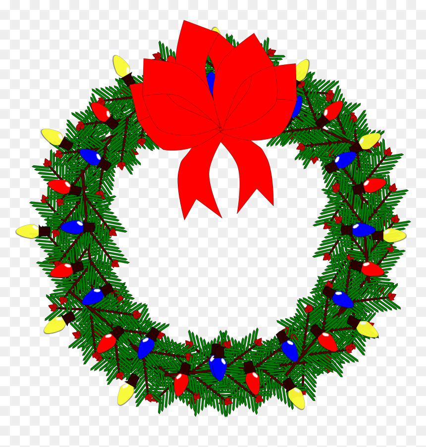 Christmas Wreath 2015 Clip Arts - Wreath Clip Art, HD Png Download - christmas wreath png