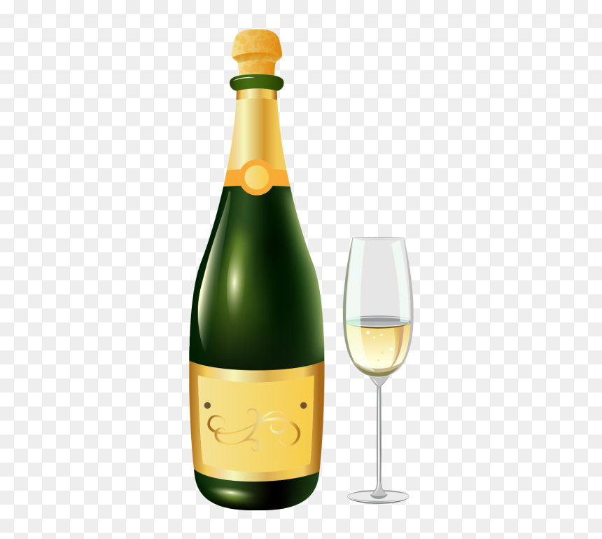 Bottle Of Champagne Png - Wine Glass, Transparent Png - champagne png