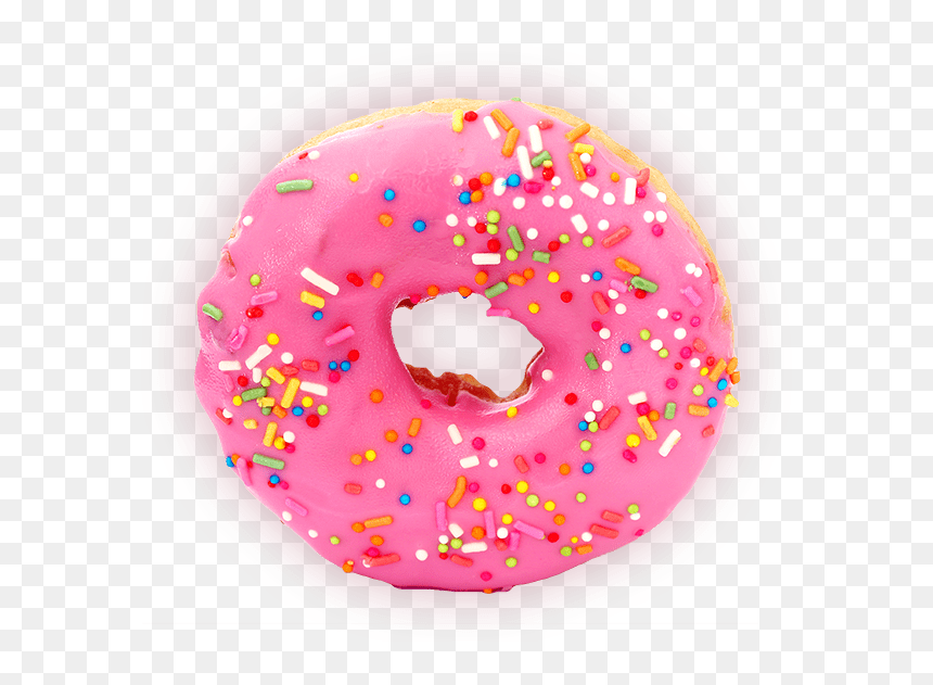 Rose Donut With Topping Clip Arts - Pink Donut, HD Png Download - donut png