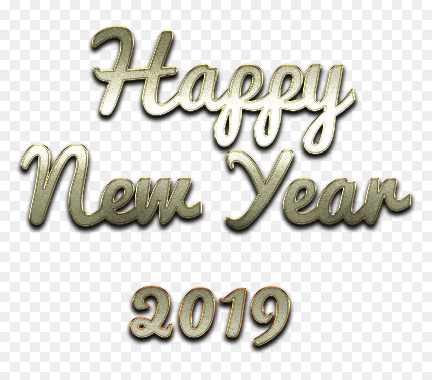 Happy New Year Png 2019 Download Free Png - Calligraphy, Transparent Png - happy new year png