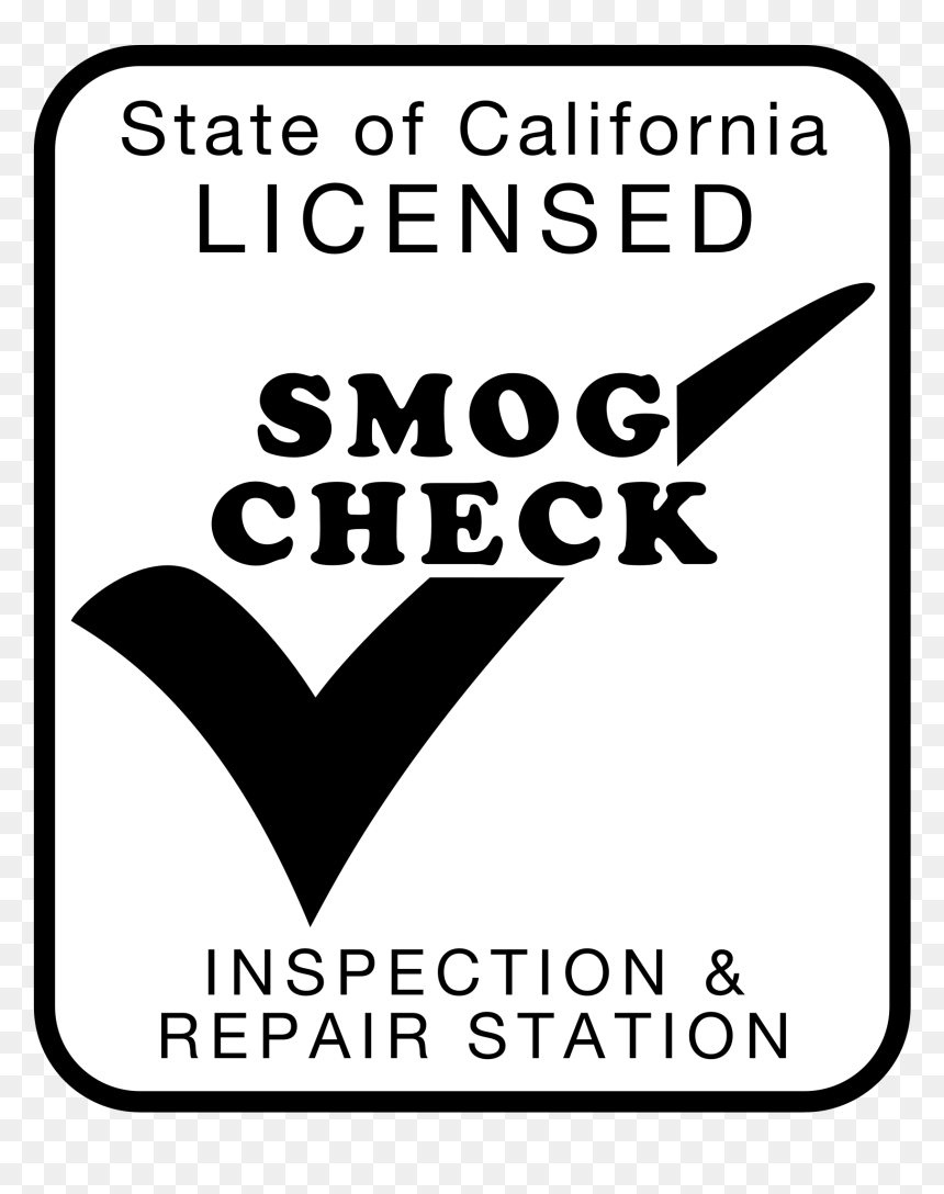 Smog Check Logo Png Transparent - Black-and-white, Png Download - check png