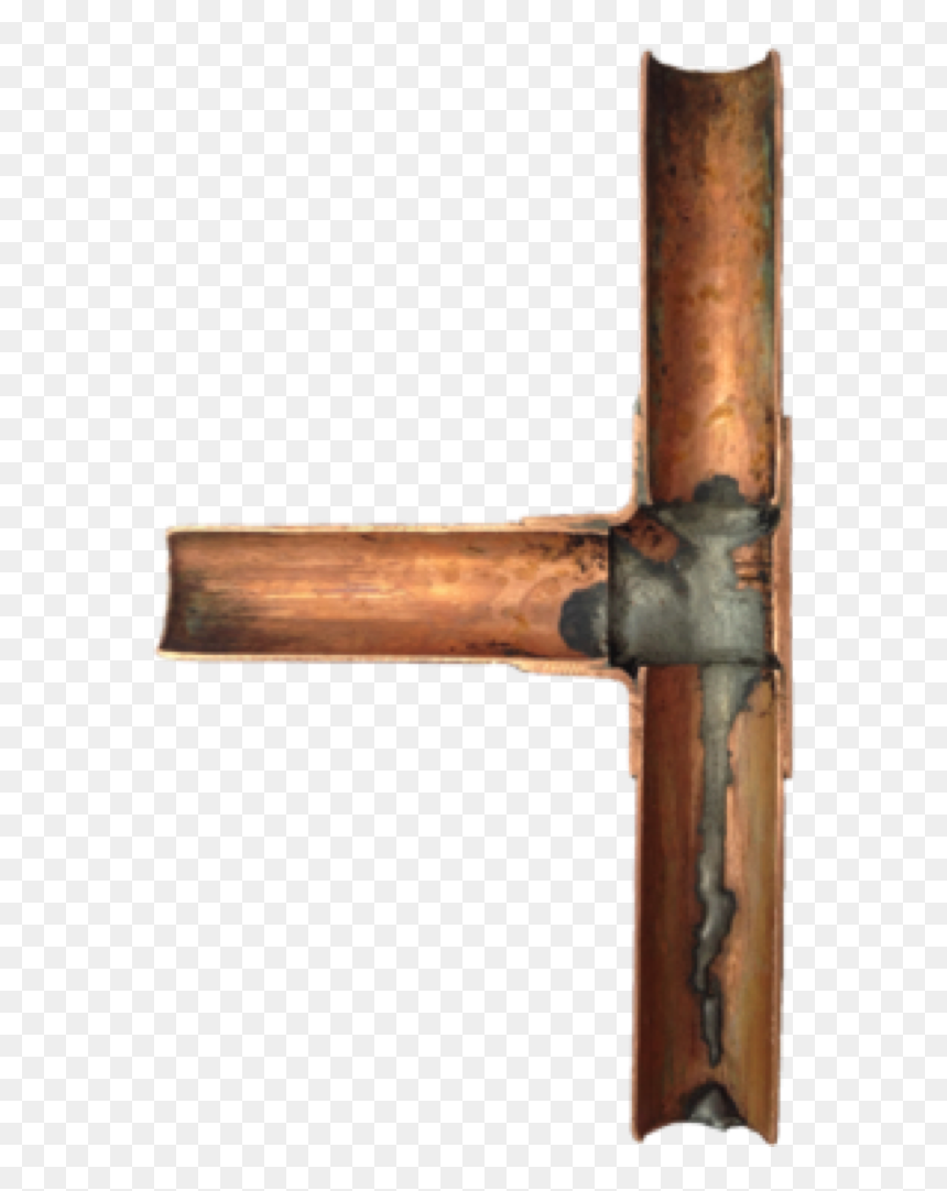 The Joint With Excess Solder Running Down The Inside - Weapon, HD Png Download - joint png