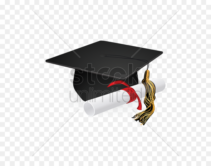 Graduation Cap And Diploma Vector Image Graphic - Graduation Hat With No Background, HD Png Download - graduation png