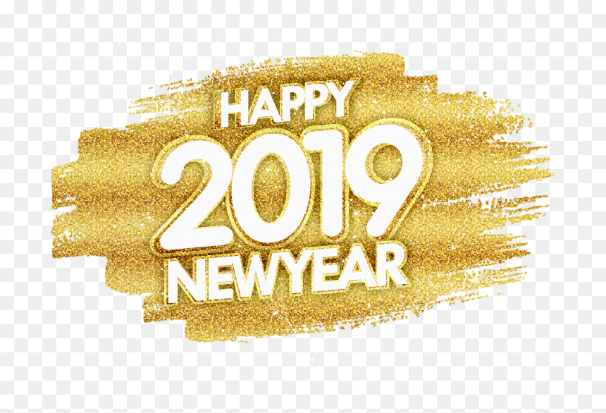 Happy New Year Gold Glitter Png Image Free Download - Gold Transparent Happy New Year 2019 Png, Png Download - gold glitter png