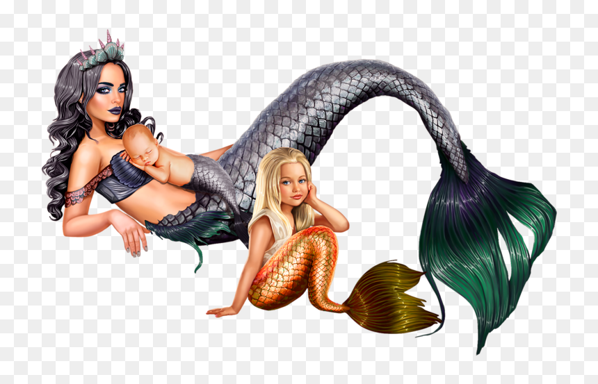 Tube Sirène Enfant Png, Transparent Png - mermaid png