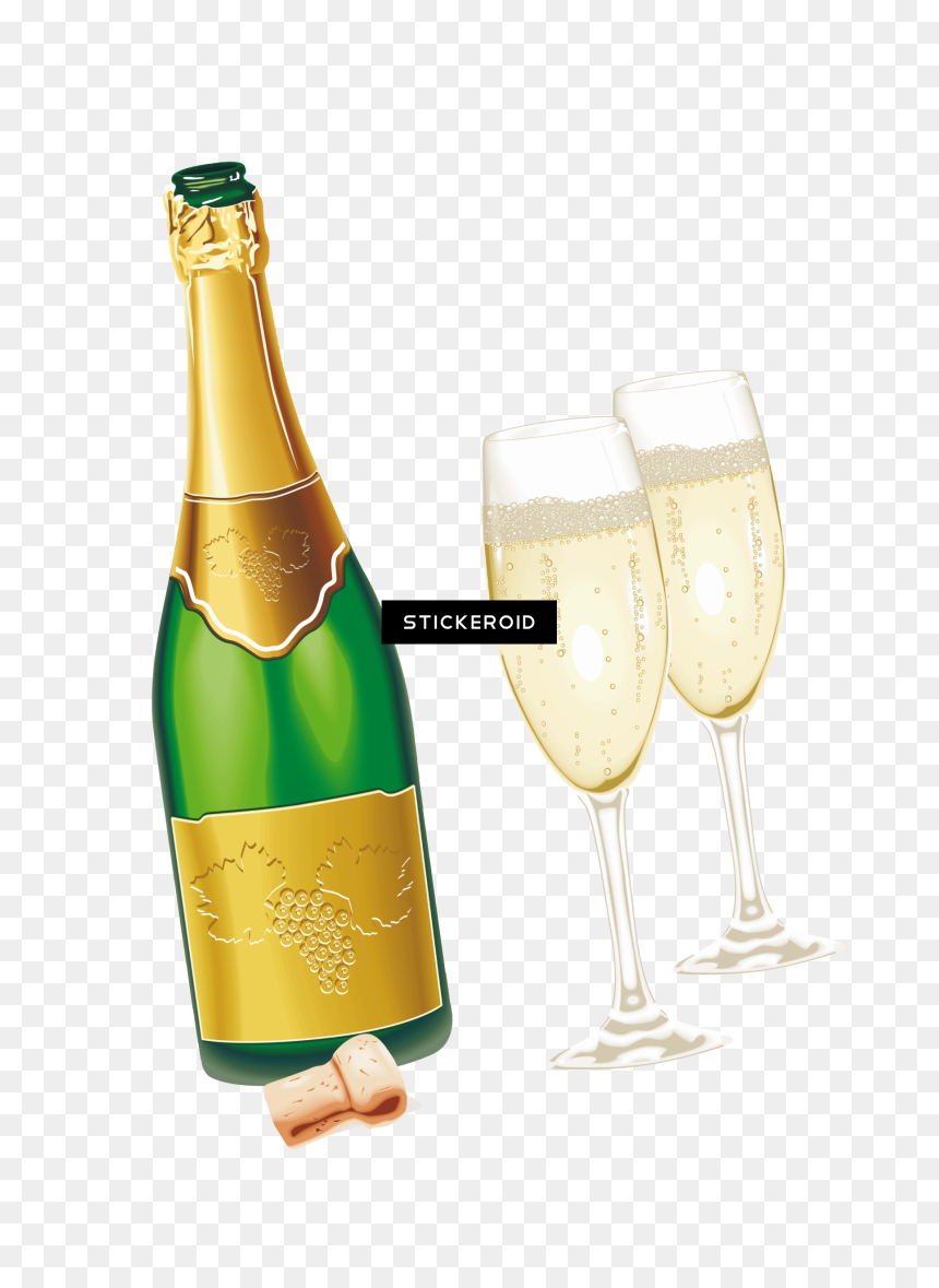 Open Wine Bottle Png , Png Download - Champagne Png, Transparent Png - champagne png
