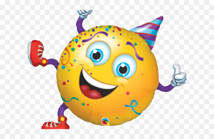 Smileys Clipart Balloon - Birthday Smiley, HD Png Download - party png