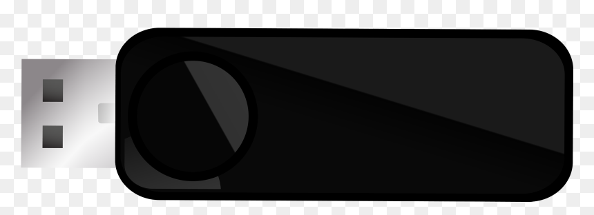 Black Usb Flash Memory - Circle, HD Png Download - flash png