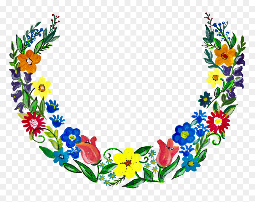 Transparent Background Floral Wreath Clip Art, HD Png Download - christmas wreath png