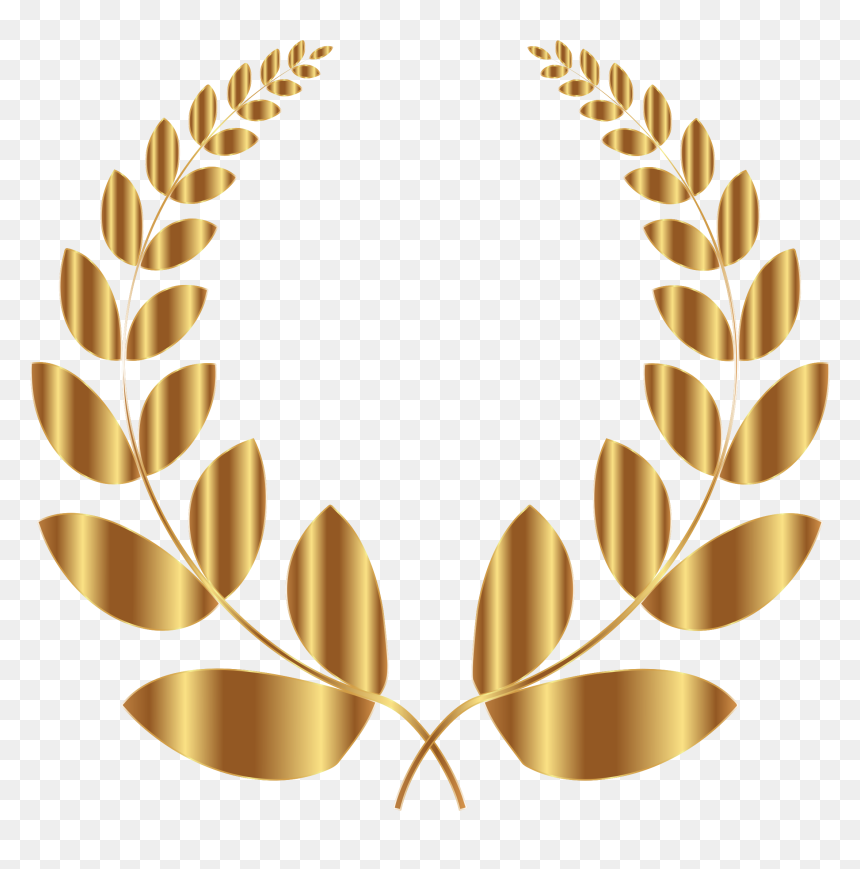 Gold 5 Png - Transparent Background Gold Laurel Wreath Png, Png Download - wreath png