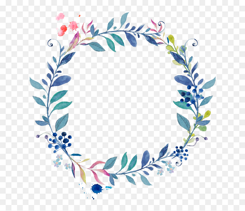 Watercolor Wreath Flower Png, Transparent Png - wreath png