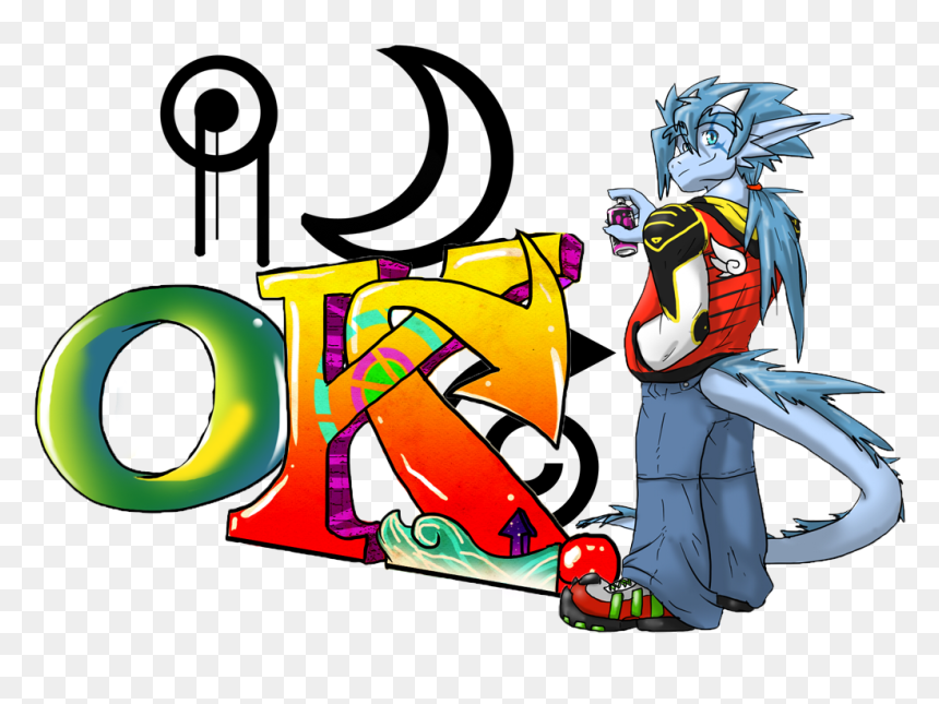 Graffiti With Drakita - Cartoon, HD Png Download - graffiti png