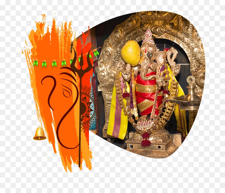 Ganesha , Png Download - Orange Colour Vinayagar, Transparent Png - vinayagar png