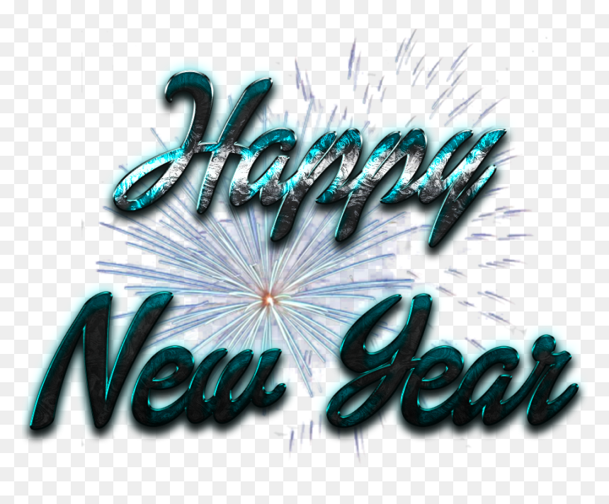 Happy New Year Word Art Transparent Image - Салют Клипарт, HD Png Download - happy new year png