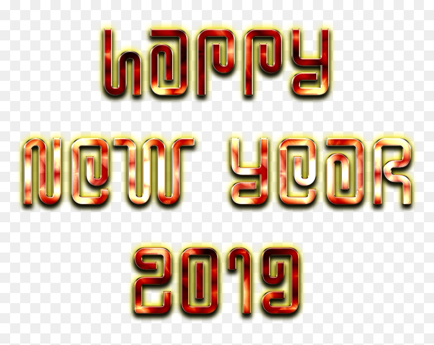 Happy New Year Png 2019 Transparent Free Png Clipart - Tan, Png Download - happy new year png