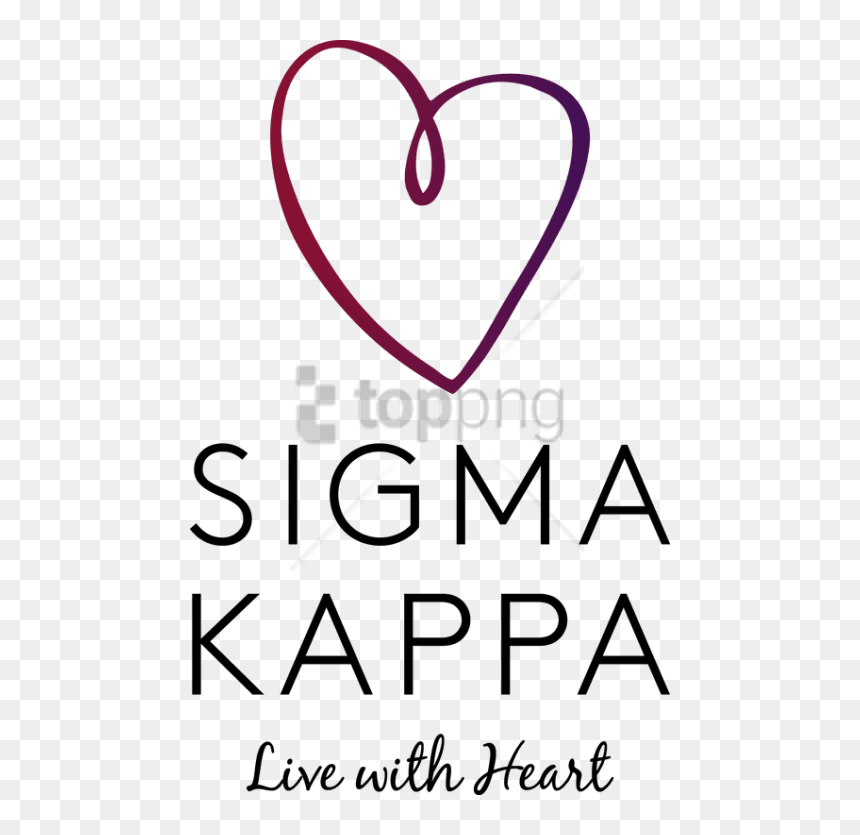 Free Png Sigma Kappa Live With Heart Png Image With - Sigma Kappa Live With Heart, Transparent Png - kappa png