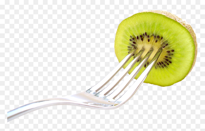 Kiwi Fruit With Fork - Kiwifruit, HD Png Download - fork png