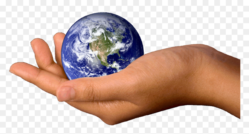 Earth In Hand Png, Transparent Png - hands png