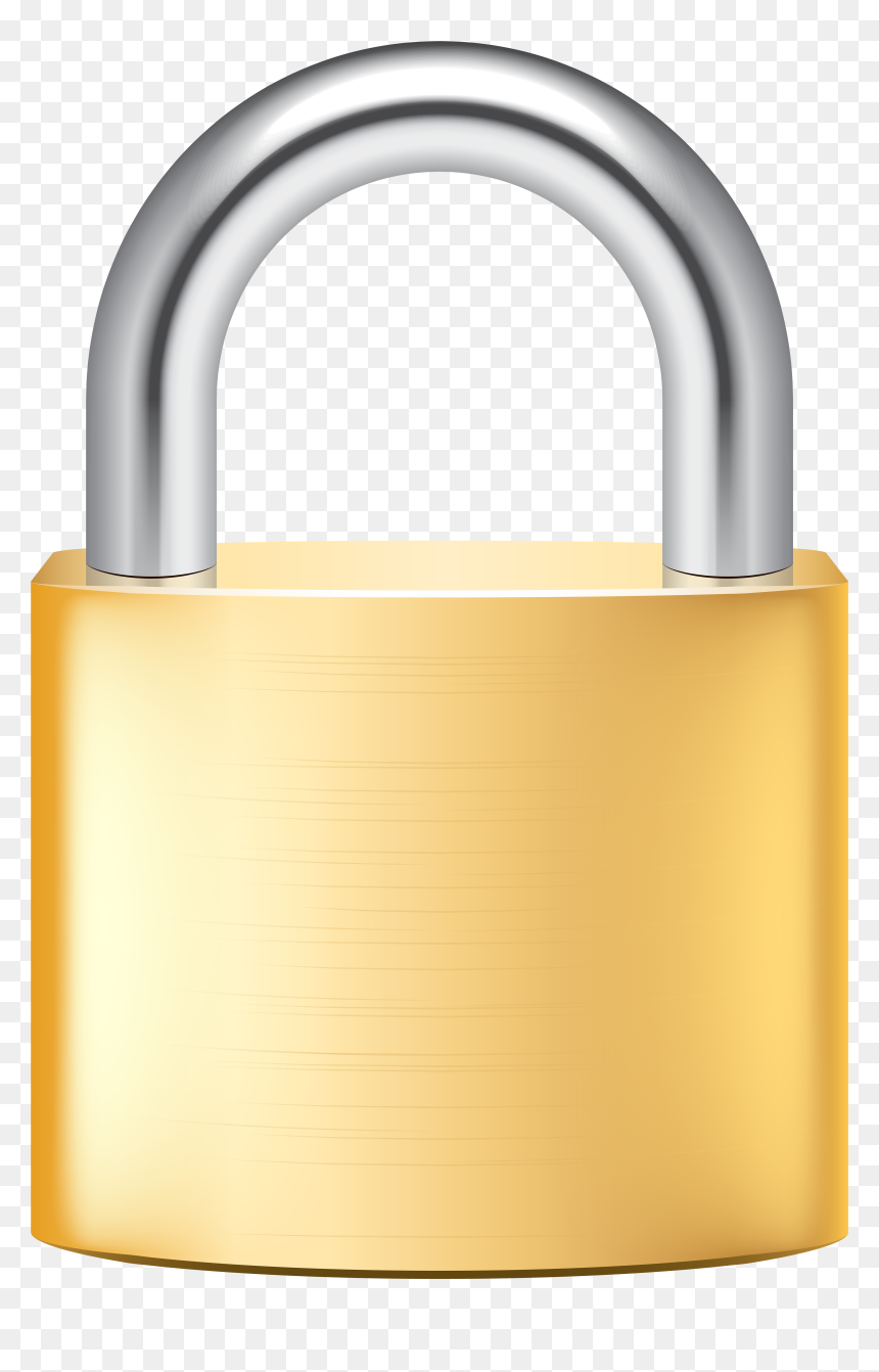 Gold Lock Png Clip Art - Lock Png Free, Transparent Png - lock png