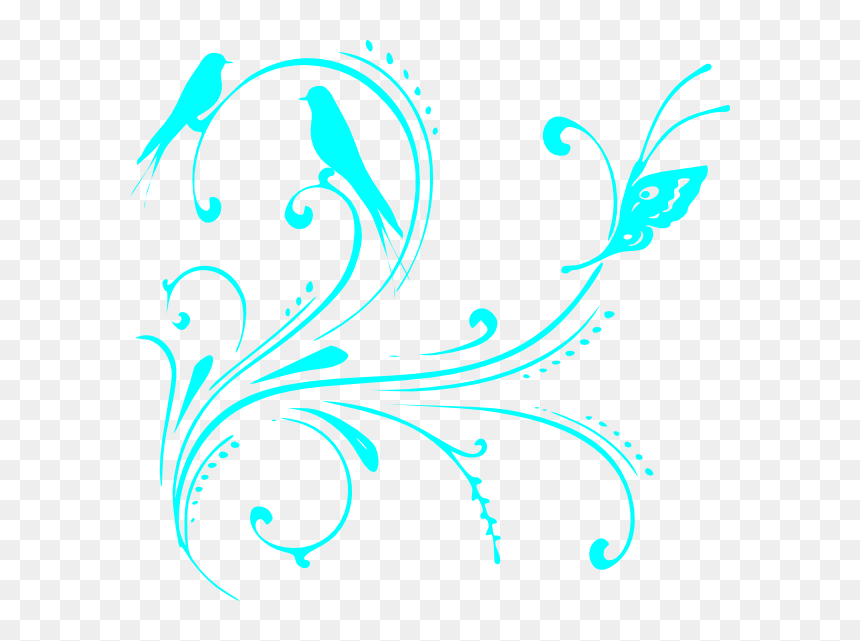 8 - Turquoise - Floral - Turquoise Clipart - Png Download - Turquoise Clipart, Transparent Png - design png