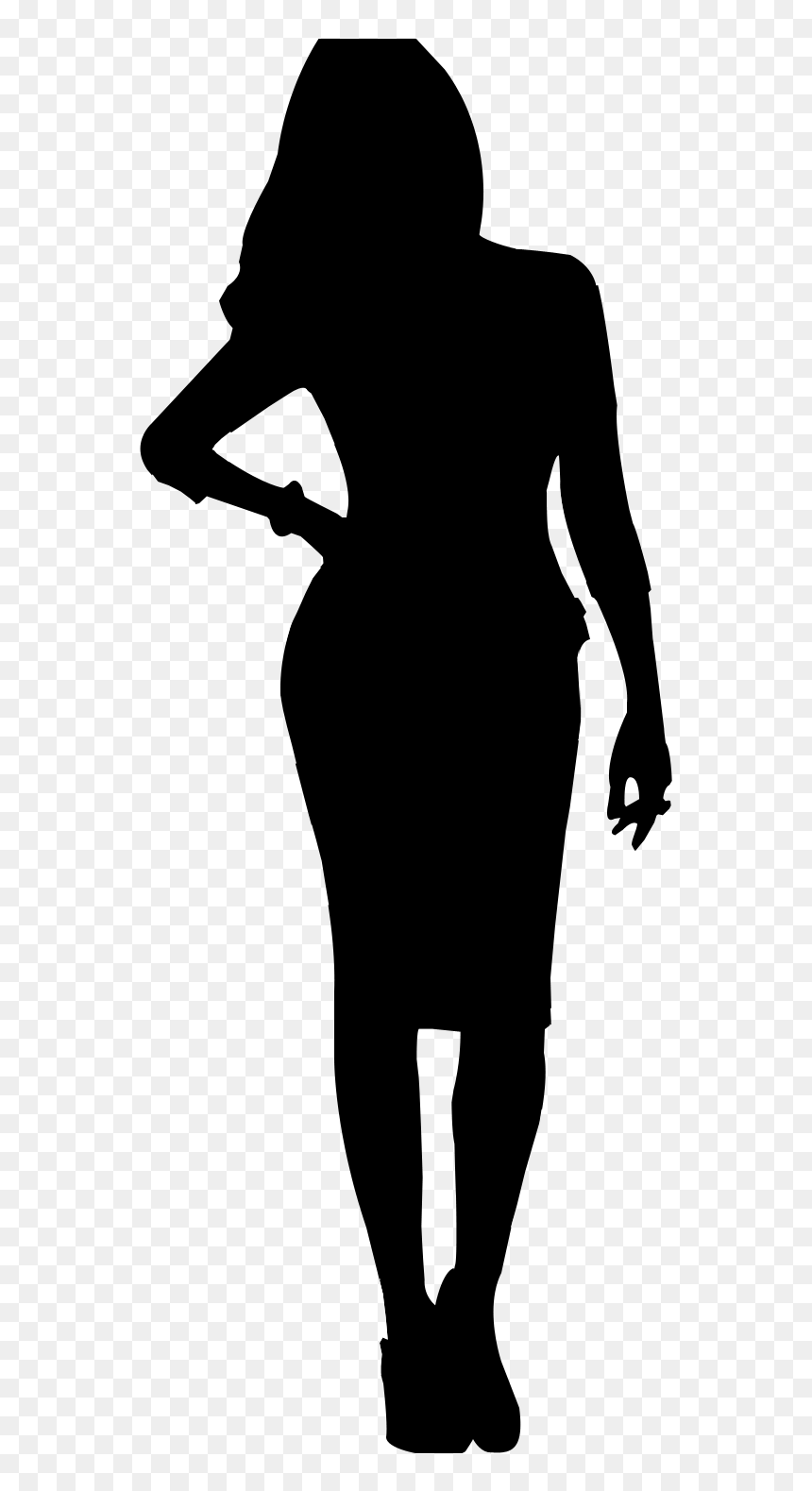 Silhouette Girl Vector Png, Transparent Png - woman png