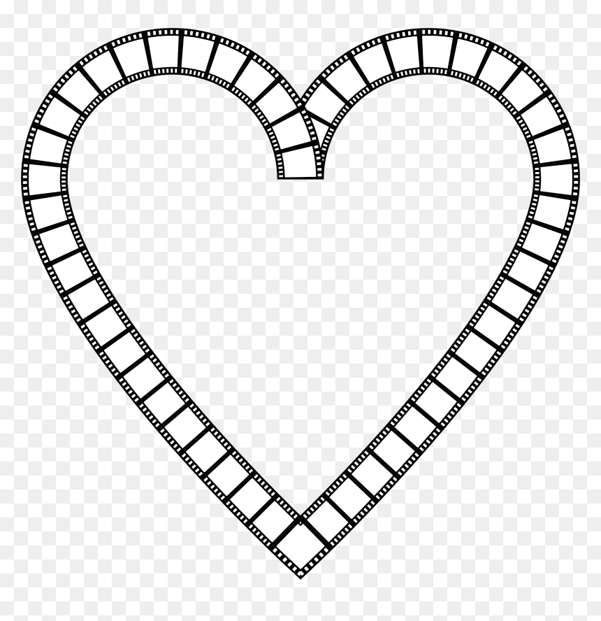 Film Drawing Heart For Free Download - Film Heart Clip Art, HD Png Download - film png